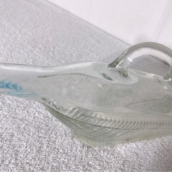 Vintage Unique Clear Glass Ship Decanter Bottle W Lid - Picture 15 of 16